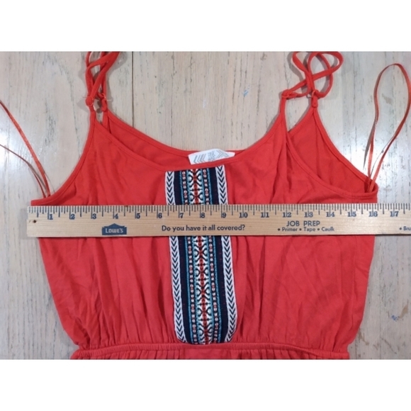 Pink Rose jersey knit dress with embroidered front - Picture 9 of 11